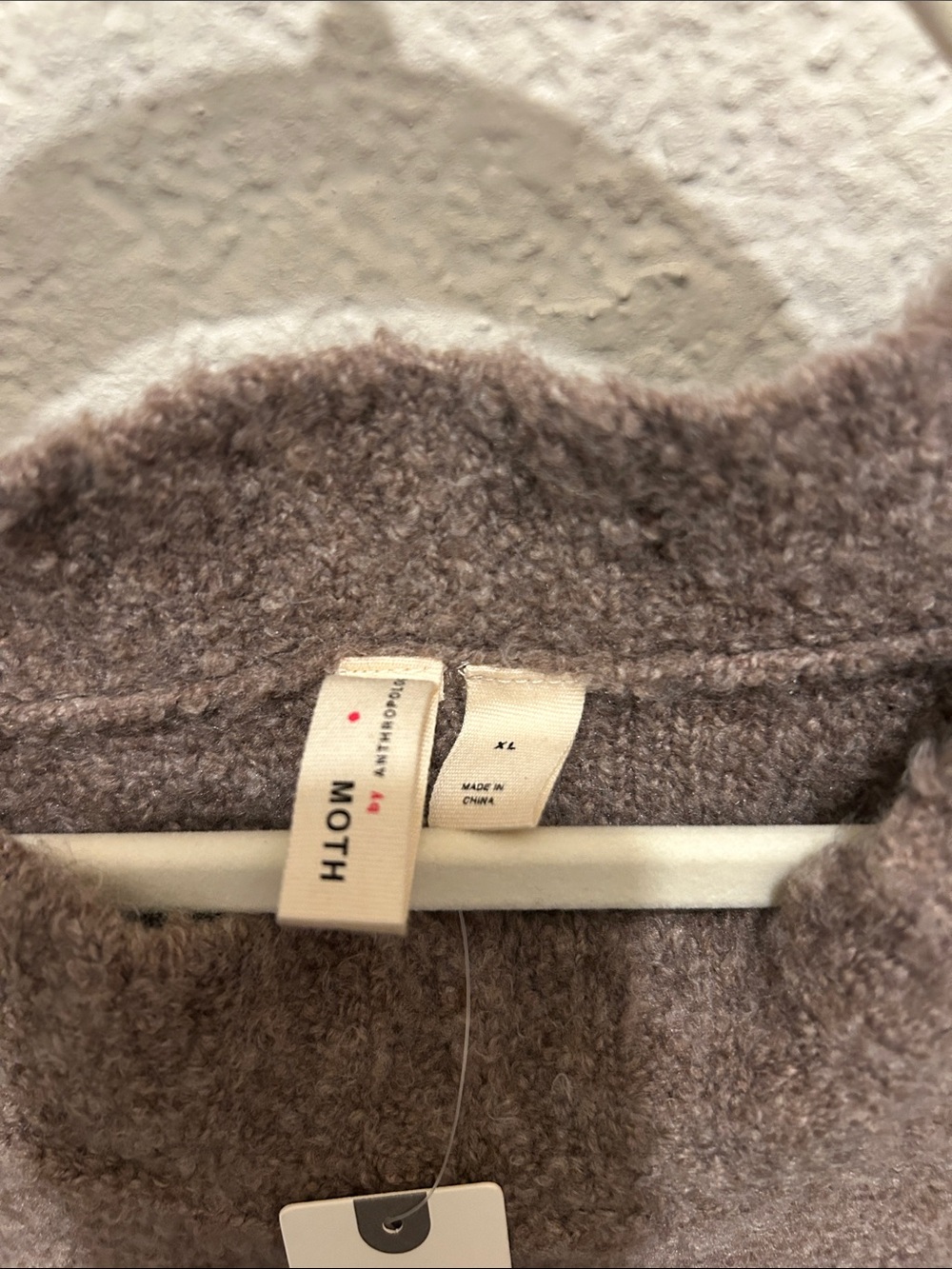 ⭐️ ANTHROPOLOGIE ⭐️MOTH NWT Taupe Cutout Detail Crewneck Sweater - Picture 4 of 9